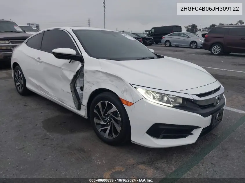 2018 Honda Civic Lx-P VIN: 2HGFC4B06JH309122 Lot: 40600699