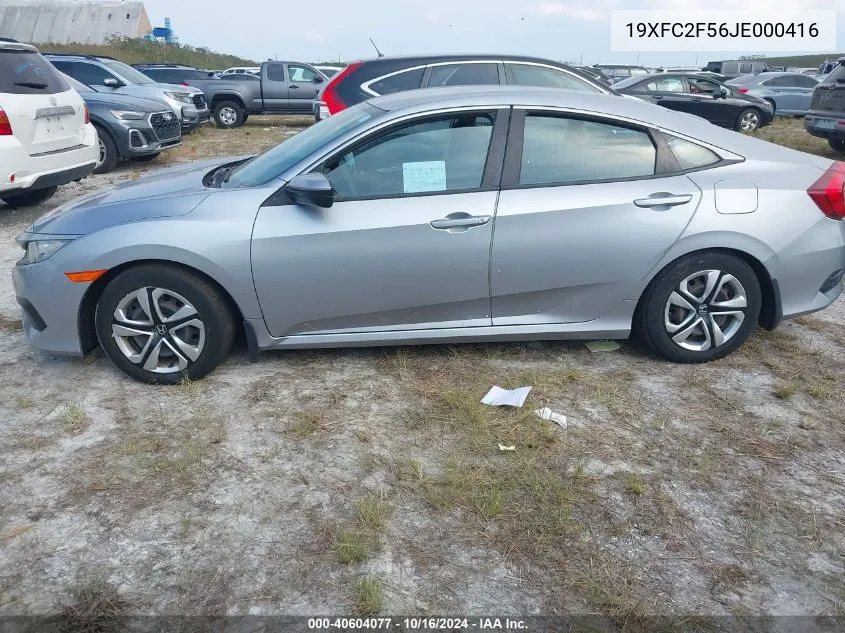 19XFC2F56JE000416 2018 Honda Civic Lx