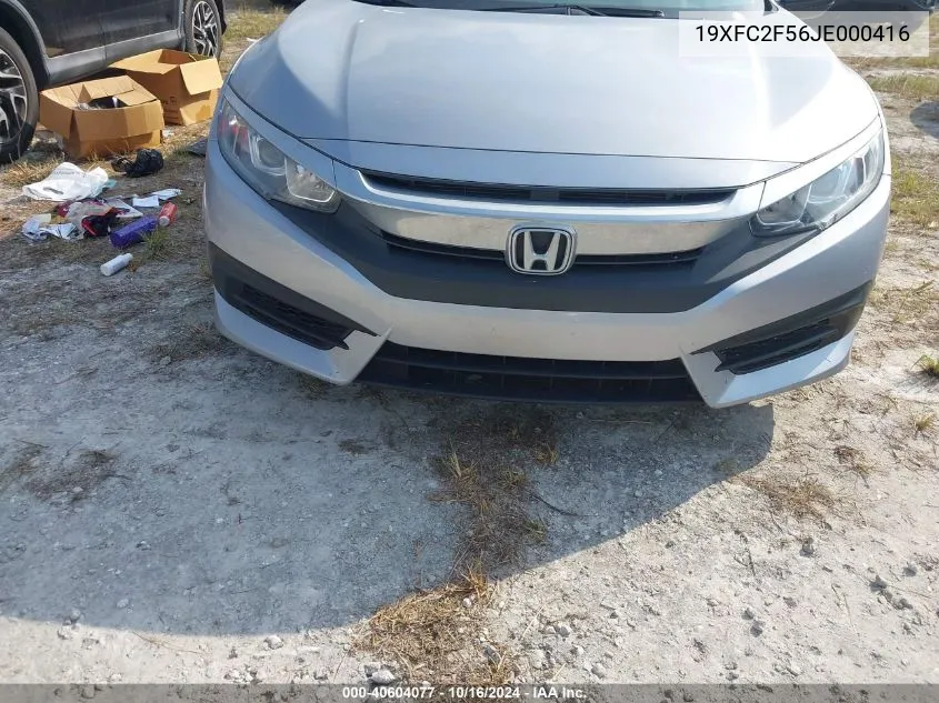 19XFC2F56JE000416 2018 Honda Civic Lx