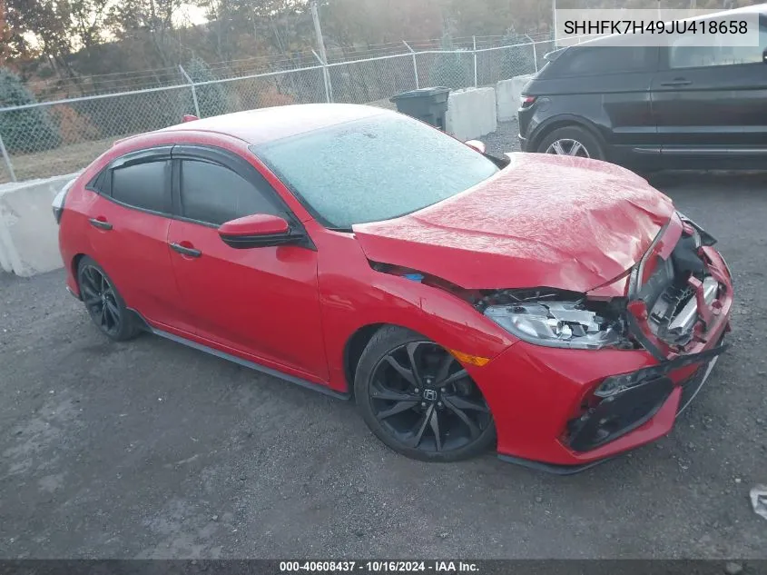 SHHFK7H49JU418658 2018 Honda Civic Sport