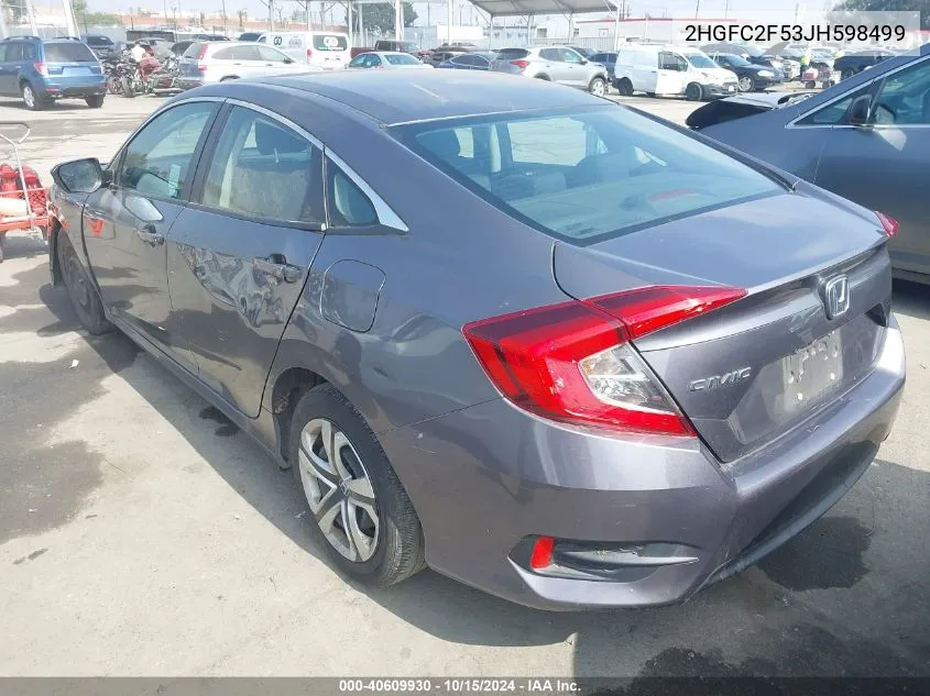 2HGFC2F53JH598499 2018 Honda Civic Lx