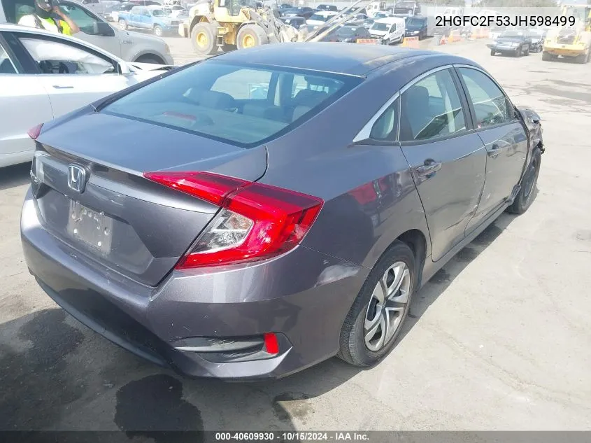 2HGFC2F53JH598499 2018 Honda Civic Lx