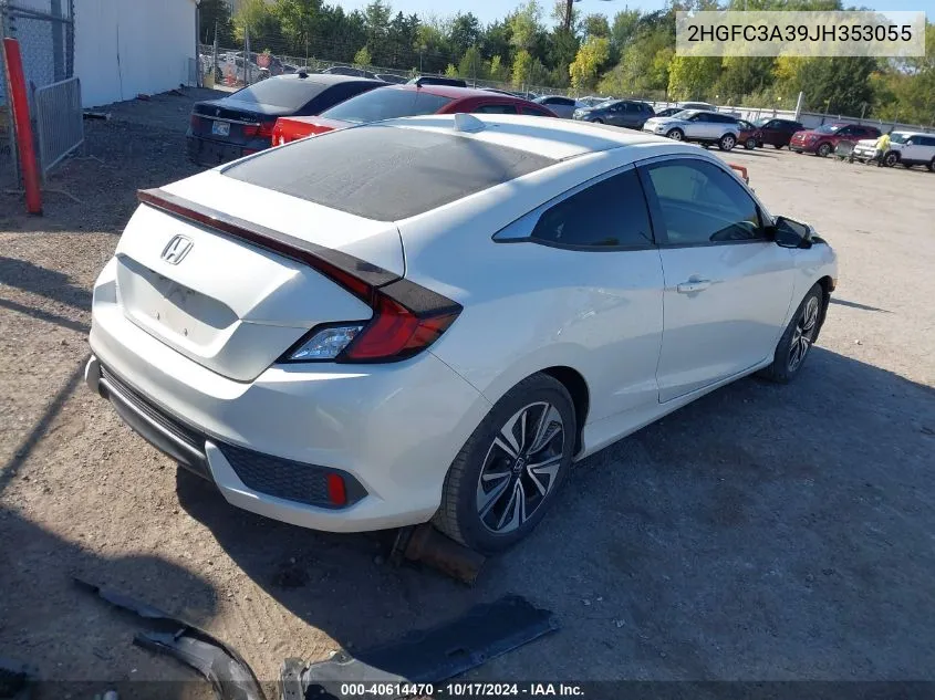 2018 Honda Civic Ex-T VIN: 2HGFC3A39JH353055 Lot: 40614470