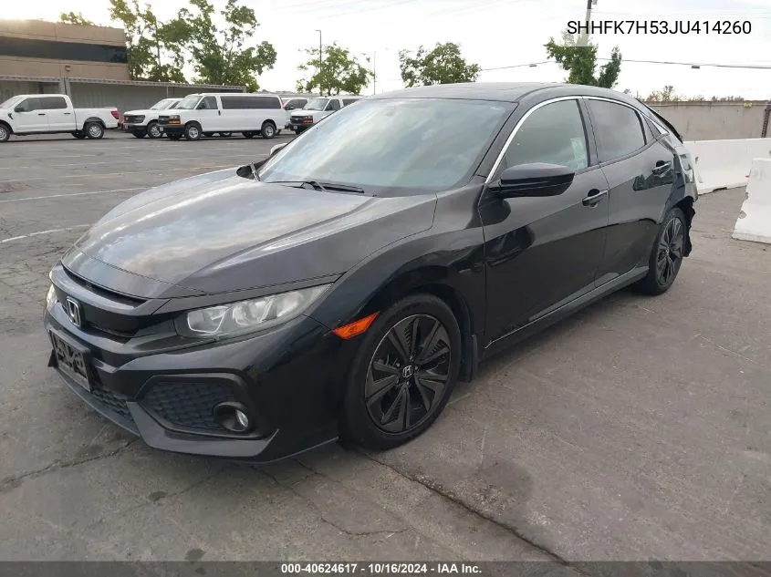 SHHFK7H53JU414260 2018 Honda Civic Ex