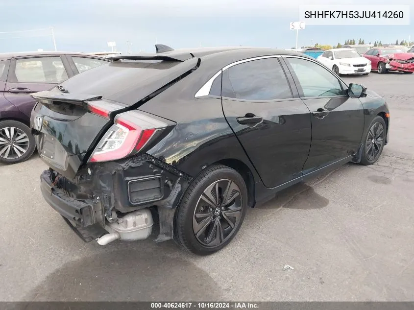 2018 Honda Civic Ex VIN: SHHFK7H53JU414260 Lot: 40624617