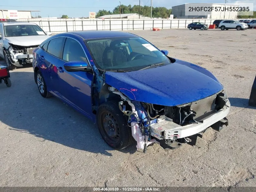 2018 Honda Civic Lx VIN: 2HGFC2F57JH552335 Lot: 40630539