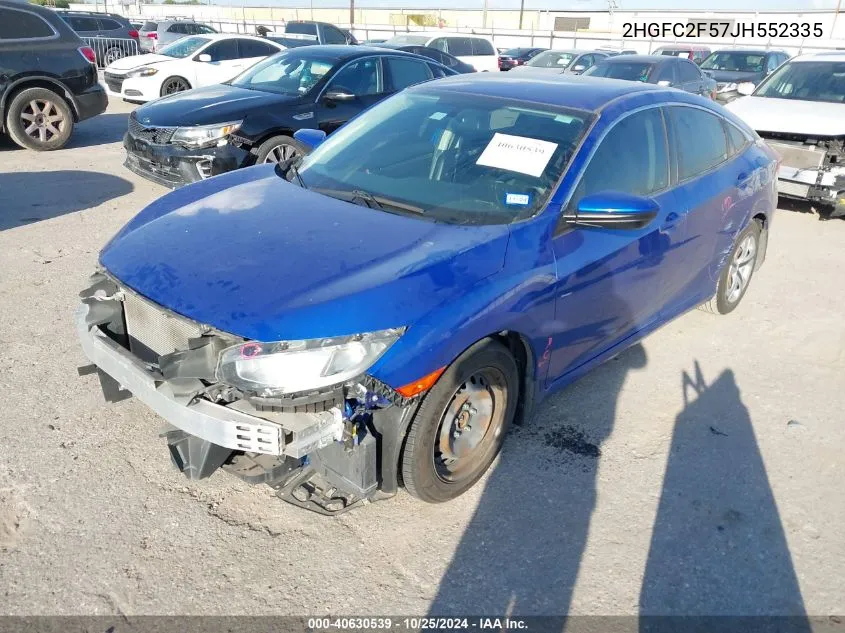 2018 Honda Civic Lx VIN: 2HGFC2F57JH552335 Lot: 40630539