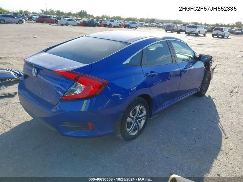 2018 Honda Civic Lx VIN: 2HGFC2F57JH552335 Lot: 40630539