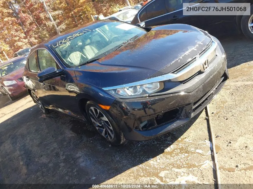 2HGFC2F76JH501068 2018 Honda Civic Ex