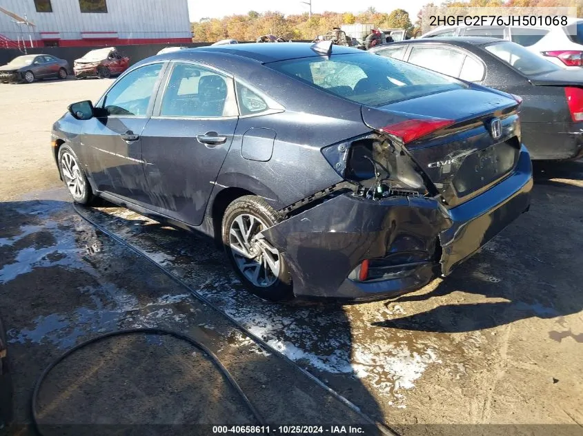 2018 Honda Civic Ex VIN: 2HGFC2F76JH501068 Lot: 40658611