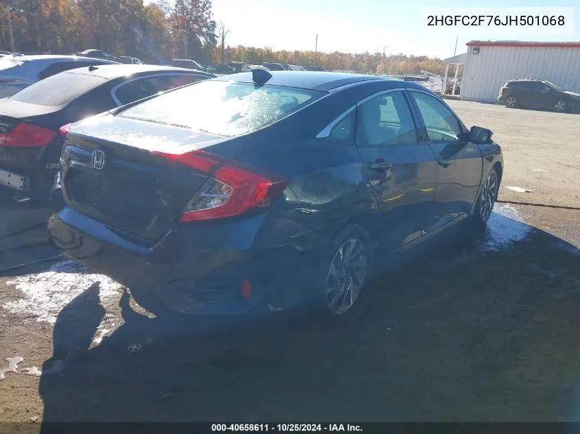 2HGFC2F76JH501068 2018 Honda Civic Ex