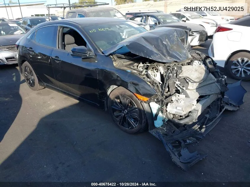 SHHFK7H52JU429025 2018 Honda Civic Ex