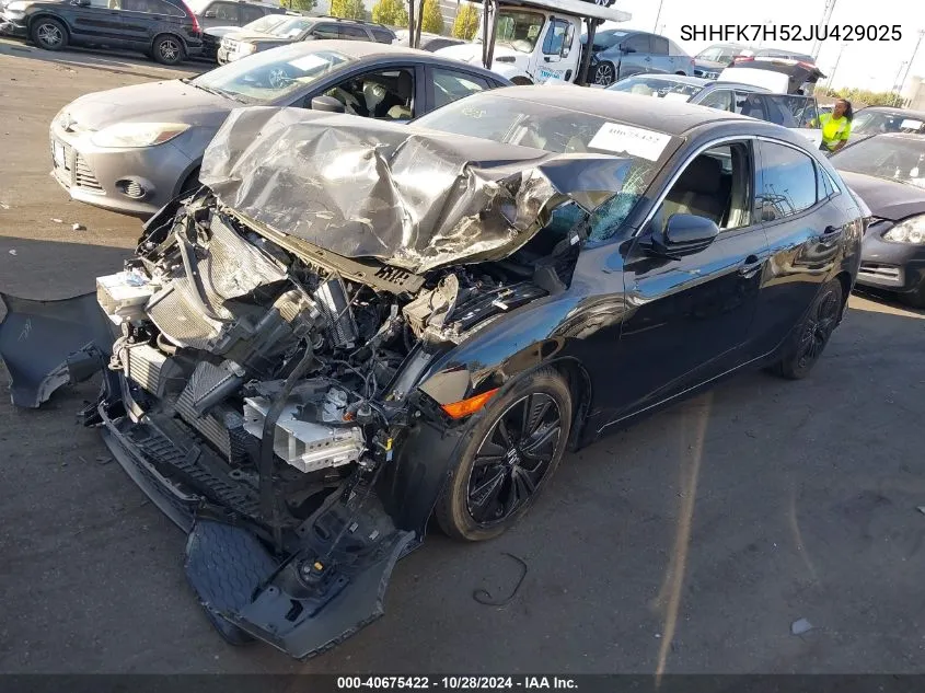 SHHFK7H52JU429025 2018 Honda Civic Ex