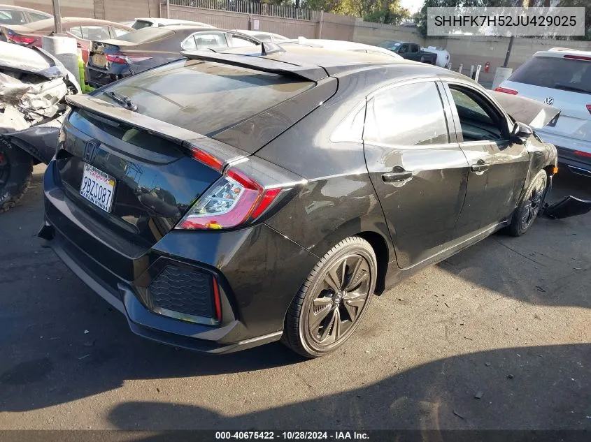 SHHFK7H52JU429025 2018 Honda Civic Ex