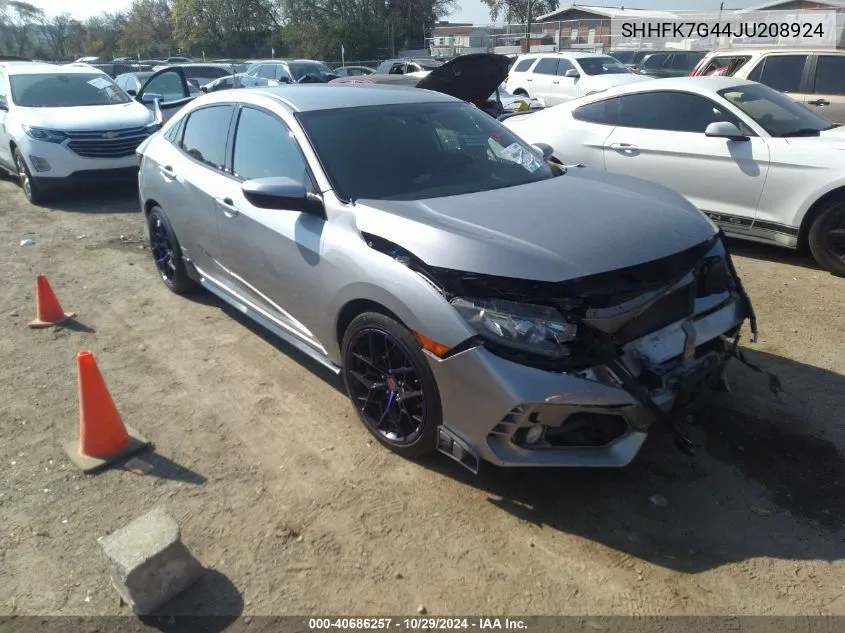 2018 Honda Civic Sport VIN: SHHFK7G44JU208924 Lot: 40686257