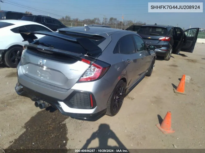 2018 Honda Civic Sport VIN: SHHFK7G44JU208924 Lot: 40686257