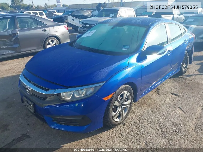 2018 Honda Civic Lx VIN: 2HGFC2F54JH579055 Lot: 40698980