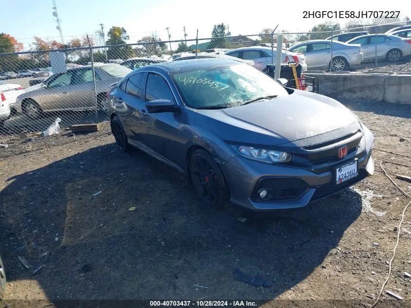 2018 Honda Civic Si VIN: 2HGFC1E58JH707227 Lot: 40703437