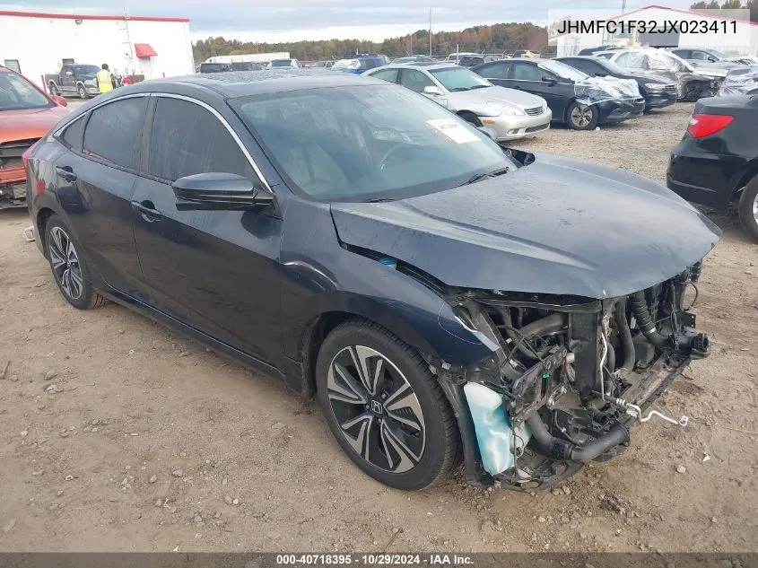 2018 Honda Civic Ex-T VIN: JHMFC1F32JX023411 Lot: 40718395