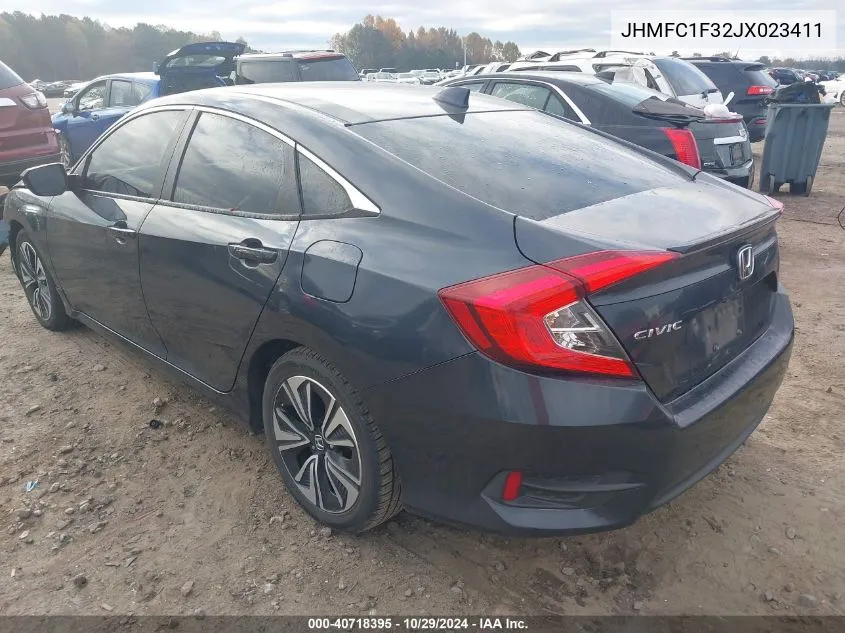 2018 Honda Civic Ex-T VIN: JHMFC1F32JX023411 Lot: 40718395