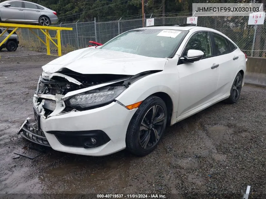 2018 Honda Civic Touring VIN: JHMFC1F99JX030103 Lot: 40719537