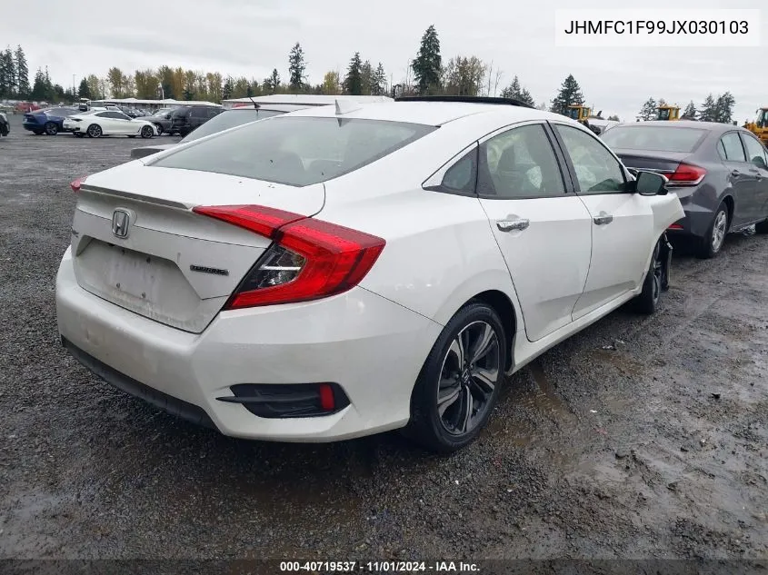 2018 Honda Civic Touring VIN: JHMFC1F99JX030103 Lot: 40719537