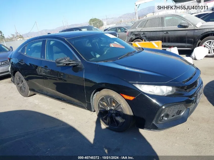 2018 Honda Civic Ex VIN: SHHFK7H55JU401011 Lot: 40745372