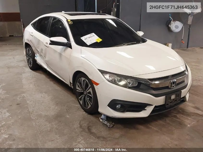 2018 Honda Civic Ex-L VIN: 2HGFC1F71JH645363 Lot: 40746618