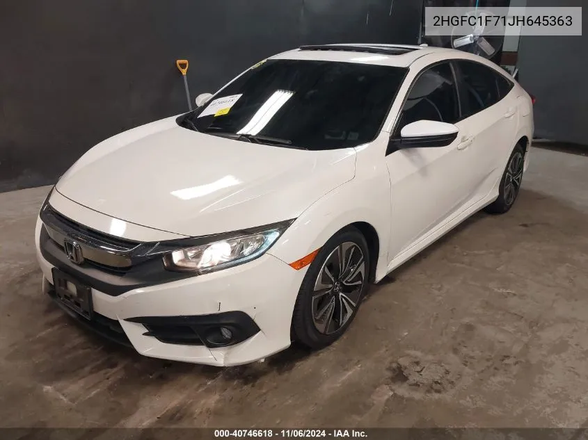 2018 Honda Civic Ex-L VIN: 2HGFC1F71JH645363 Lot: 40746618