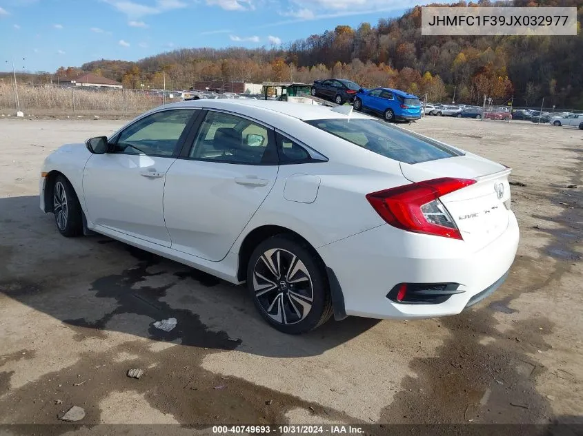 2018 Honda Civic Ex-T VIN: JHMFC1F39JX032977 Lot: 40749693