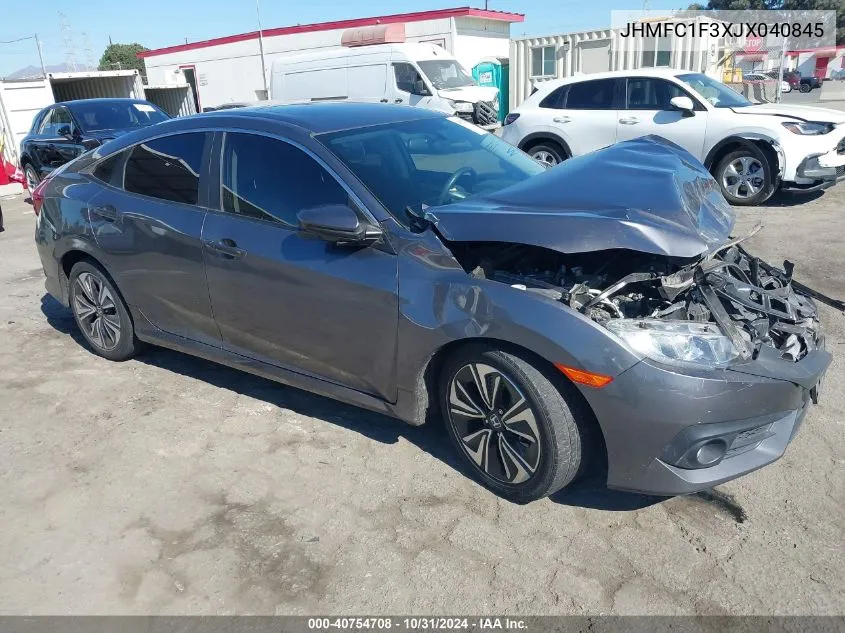 2018 Honda Civic Ex-T VIN: JHMFC1F3XJX040845 Lot: 40754708