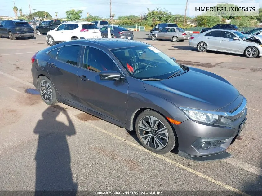 2018 Honda Civic Ex-T VIN: JHMFC1F31JX005479 Lot: 40796966