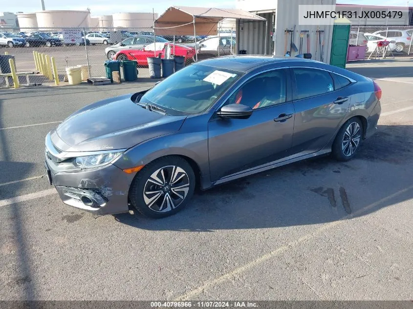 2018 Honda Civic Ex-T VIN: JHMFC1F31JX005479 Lot: 40796966