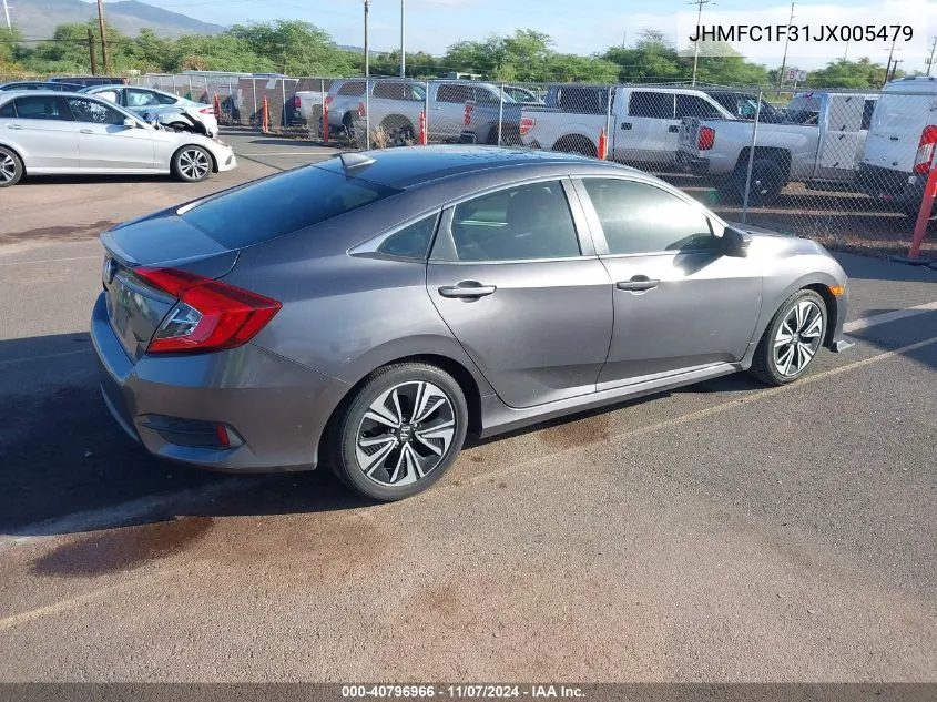 2018 Honda Civic Ex-T VIN: JHMFC1F31JX005479 Lot: 40796966