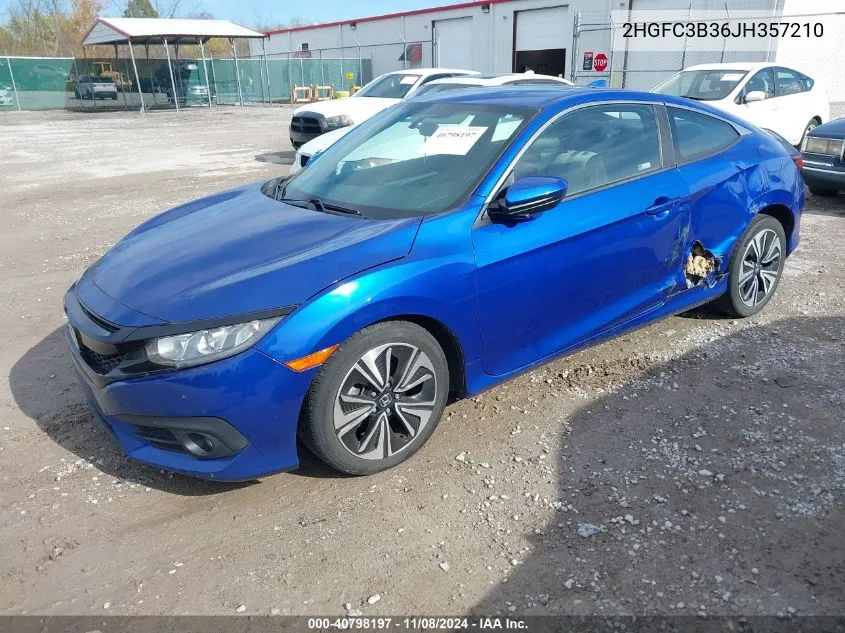 2018 Honda Civic Ex-T VIN: 2HGFC3B36JH357210 Lot: 40798197