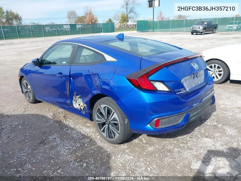 2018 Honda Civic Ex-T VIN: 2HGFC3B36JH357210 Lot: 40798197