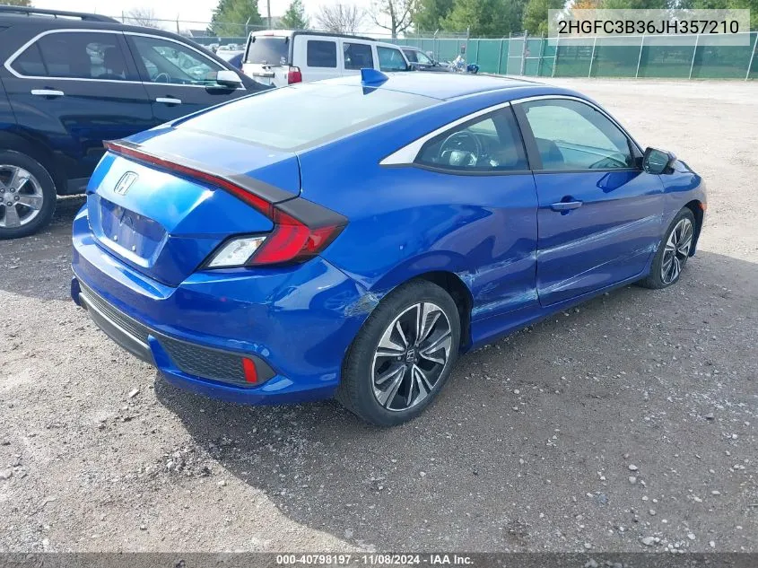 2018 Honda Civic Ex-T VIN: 2HGFC3B36JH357210 Lot: 40798197