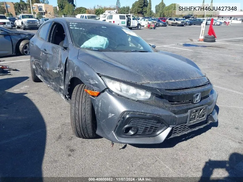 2018 Honda Civic Sport VIN: SHHFK7H46JU427348 Lot: 40800852