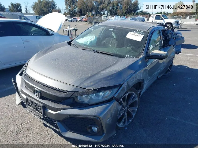 2018 Honda Civic Sport VIN: SHHFK7H46JU427348 Lot: 40800852