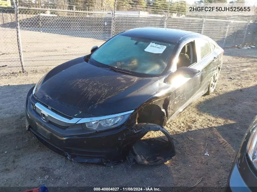 2018 Honda Civic Lx VIN: 2HGFC2F50JH525655 Lot: 40804027