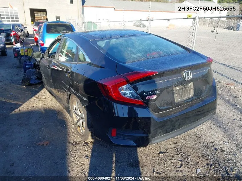 2018 Honda Civic Lx VIN: 2HGFC2F50JH525655 Lot: 40804027