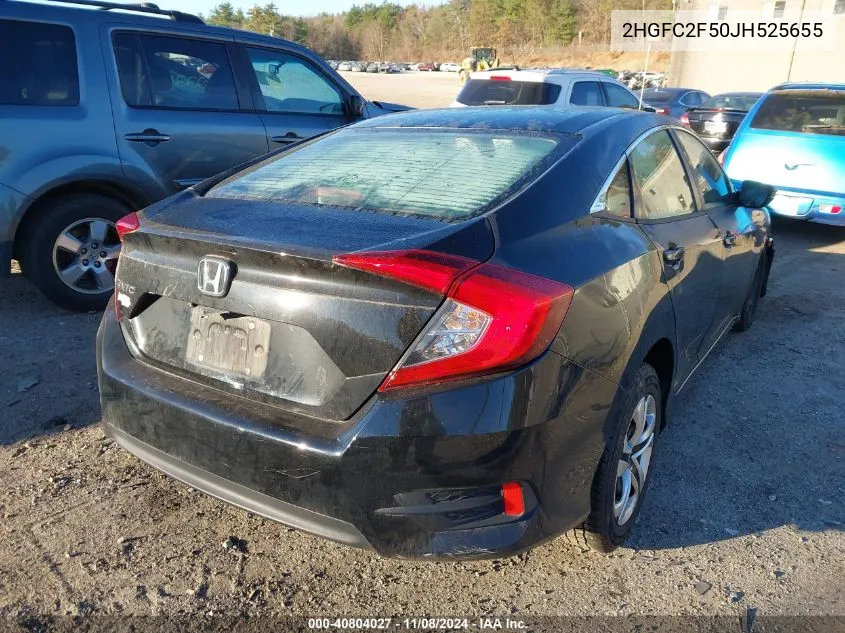 2018 Honda Civic Lx VIN: 2HGFC2F50JH525655 Lot: 40804027