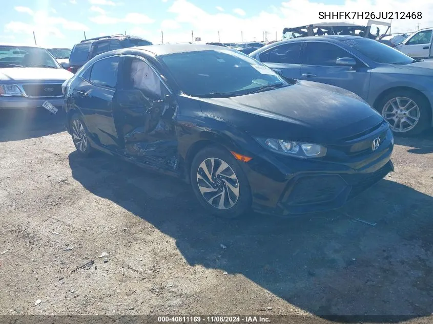 2018 Honda Civic Lx VIN: SHHFK7H26JU212468 Lot: 40811169