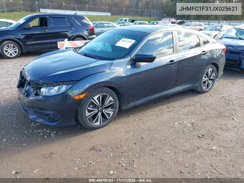 2018 Honda Civic Ex-T VIN: JHMFC1F31JX025621 Lot: 40815143