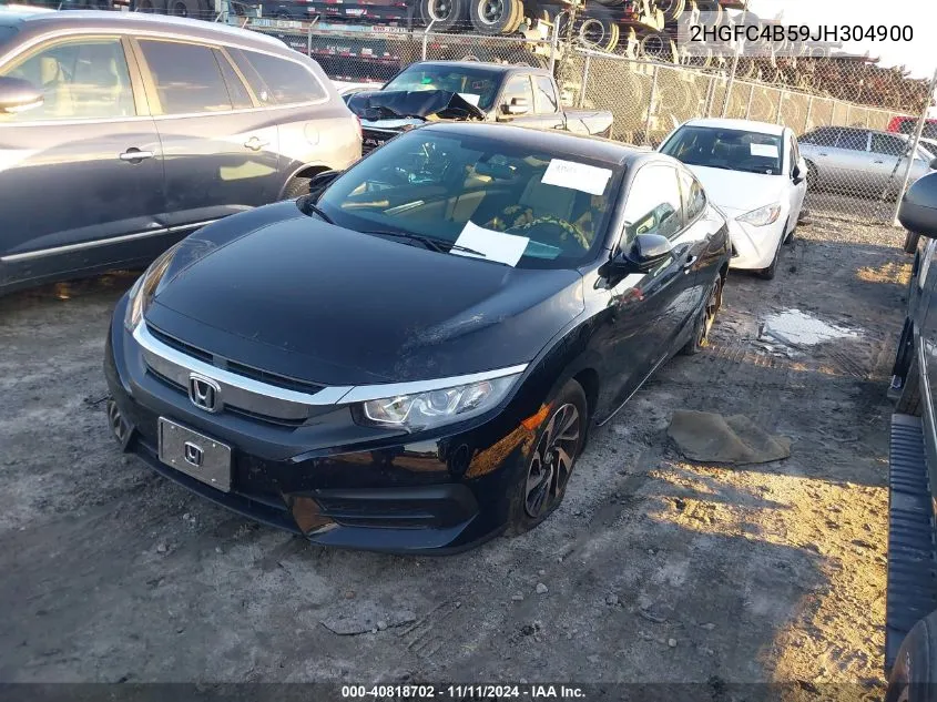 2018 Honda Civic Lx VIN: 2HGFC4B59JH304900 Lot: 40818702