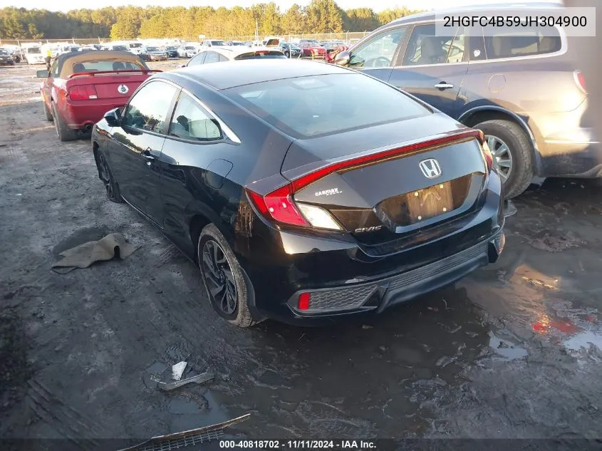 2018 Honda Civic Lx VIN: 2HGFC4B59JH304900 Lot: 40818702