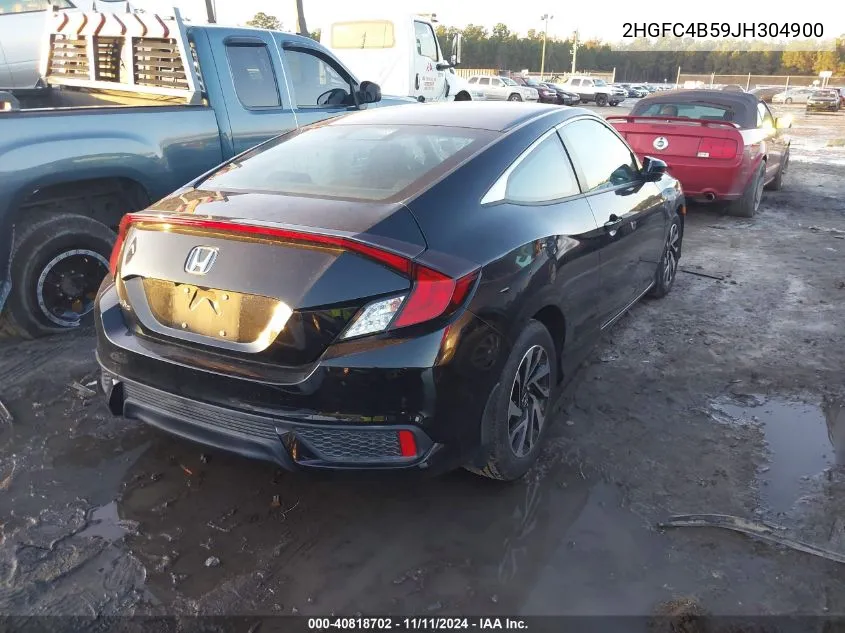 2018 Honda Civic Lx VIN: 2HGFC4B59JH304900 Lot: 40818702