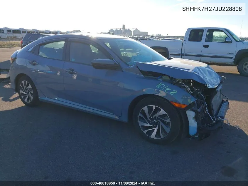 2018 Honda Civic Lx VIN: SHHFK7H27JU228808 Lot: 40818950