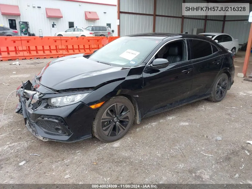 2018 Honda Civic Ex VIN: SHHFK7H57JU216328 Lot: 40824809