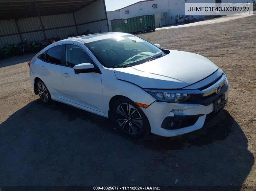 2018 Honda Civic Ex-T VIN: JHMFC1F43JX007727 Lot: 40825677